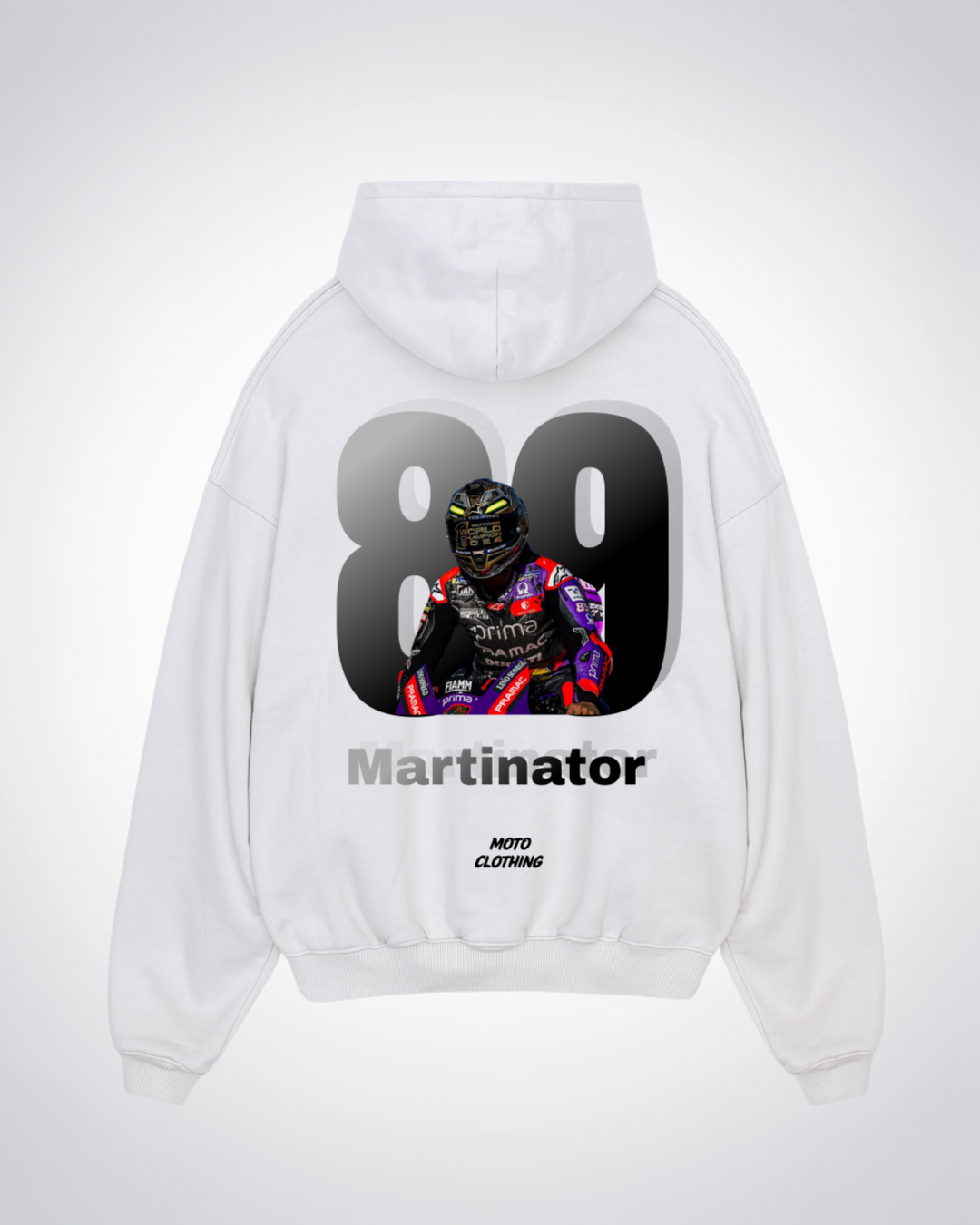 Martinator Oversized Hoodie - White Back (Designed)