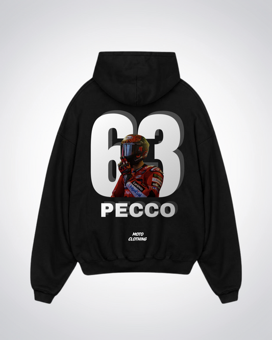 Pecco Oversized Hoodie - Black Back (Designed)