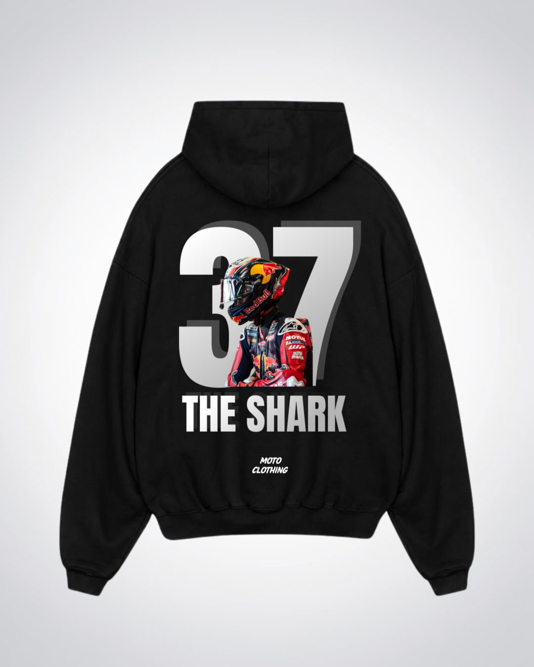 The Shark Oversized Hoodie - Black Back (Designed)