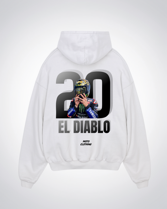 El Diablo Oversized Hoodie - White Back (Designed)