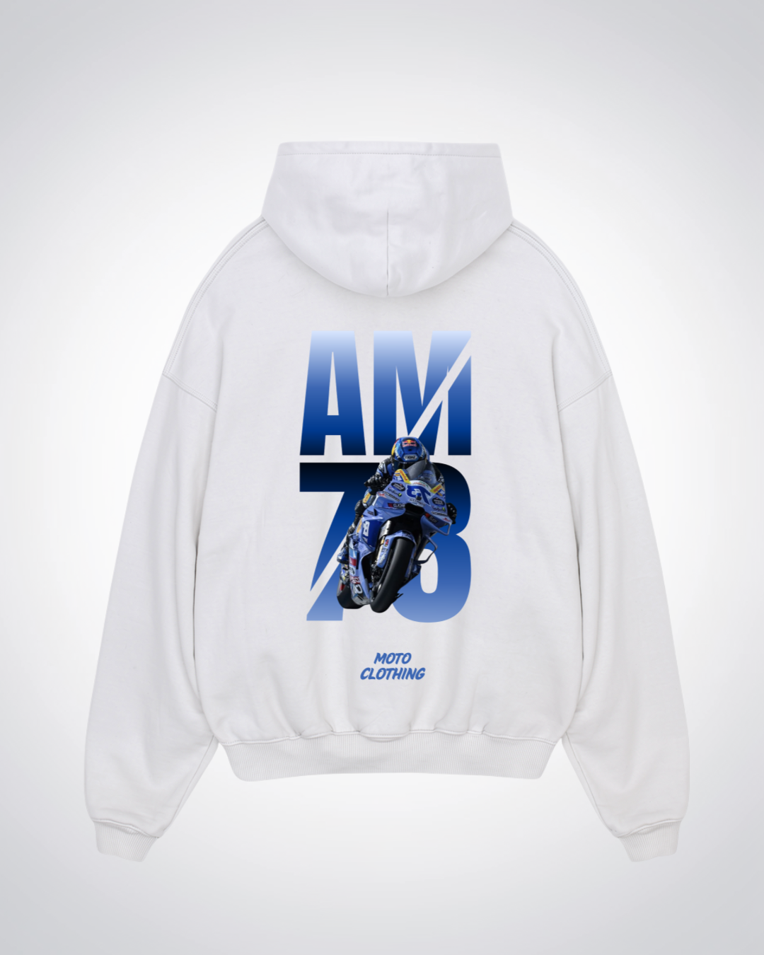 AM73 Oversized Hoodie - White Back (Designed)