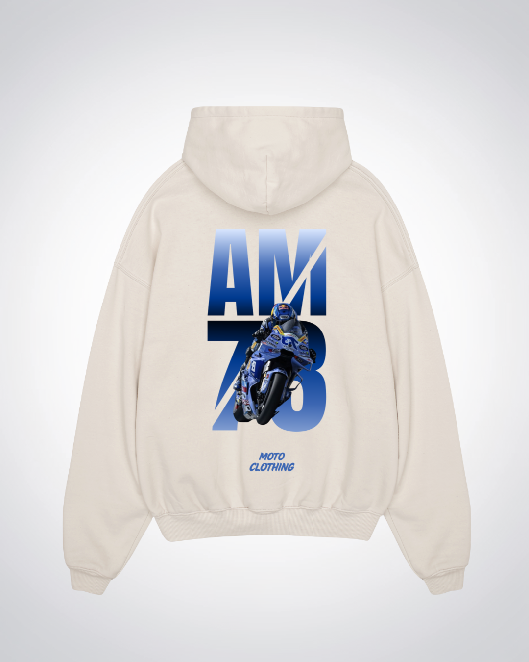 AM73 Oversized Hoodie - Beige Back (Designed)