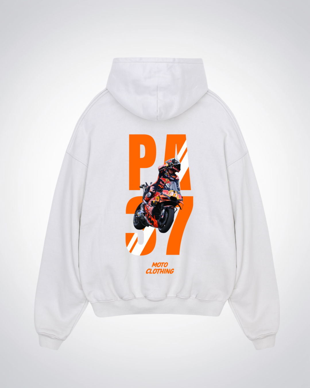 PA37 Oversized Hoodie - White Back (Designed)