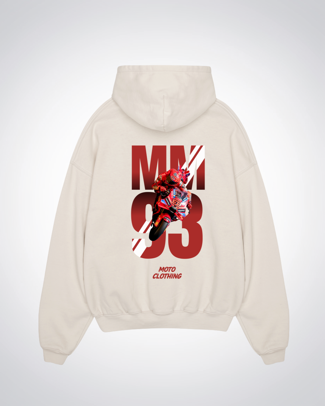 MM93 Oversized Hoodie - Beige Back (Designed)