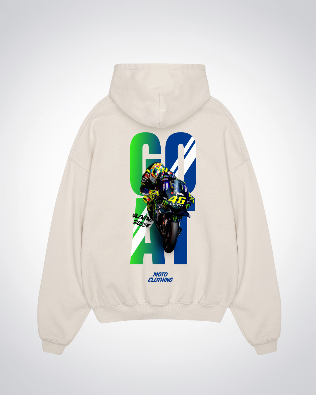 Goat VR47 Oversized Hoodie - Beige Back (Designed)