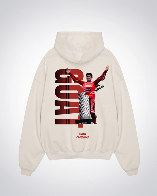 Goat MM93 Oversized Hoodie - Beige Back (Designed)