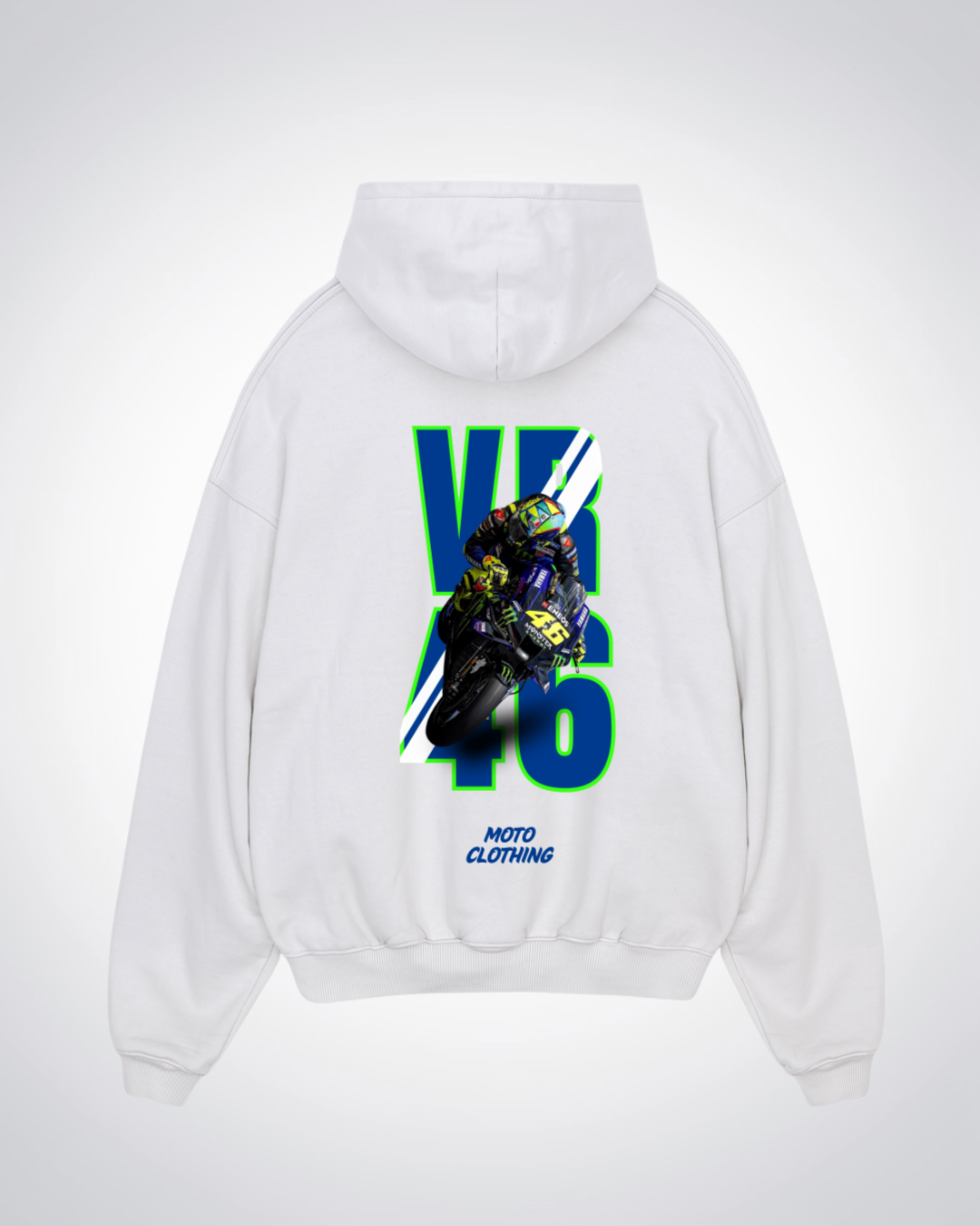 VR46 Oversized Hoodie - White Back (Designed)