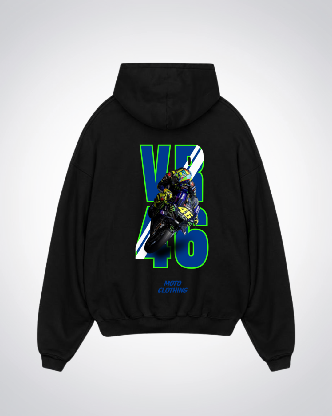 VR46 Oversized Hoodie - Black Back (Designed)