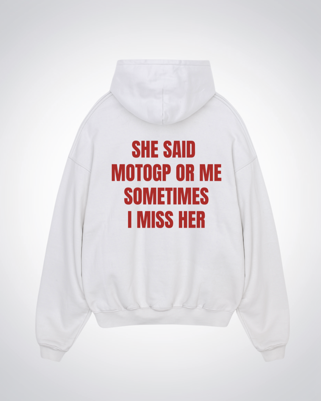 MotoGP or Me Oversized Hoodie - White Back (Designed)