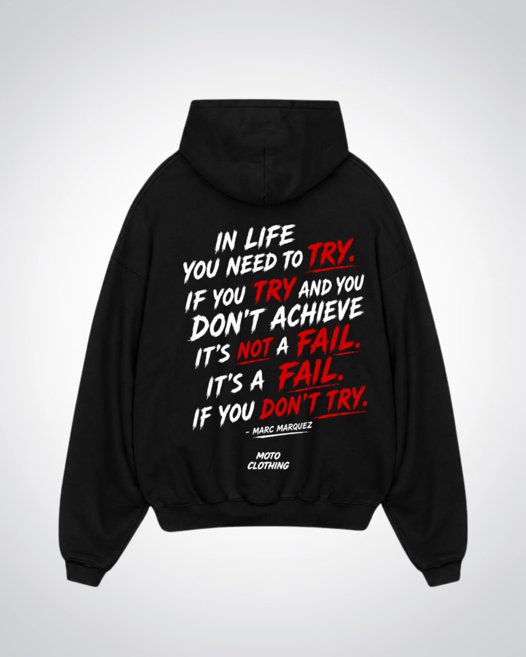 In Life you need to try Oversized Hoodie - Black Back (Designed)