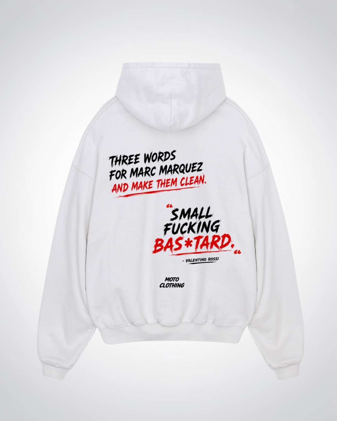 Small *** **** Oversized Hoodie - White Back (Designed)