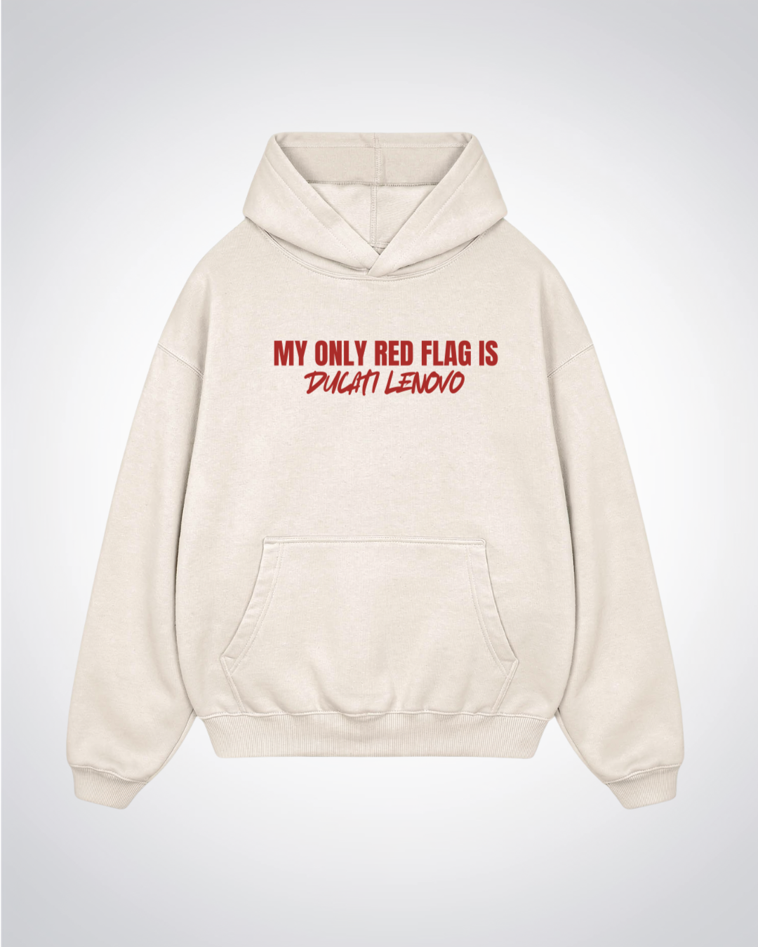 My only red flag Oversized Hoodie - Beige Front (Designed)