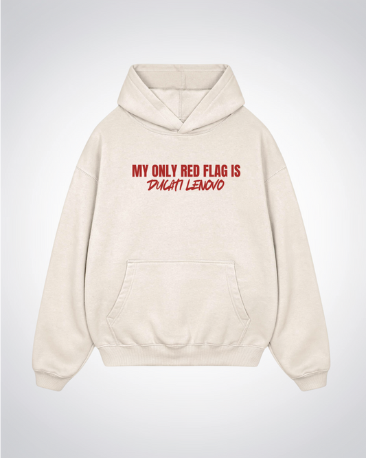 My only red flag Oversized Hoodie - Beige Front (Designed)