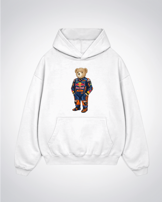 KTMN Polo Bear Oversized Hoodie - White Front (Designed)