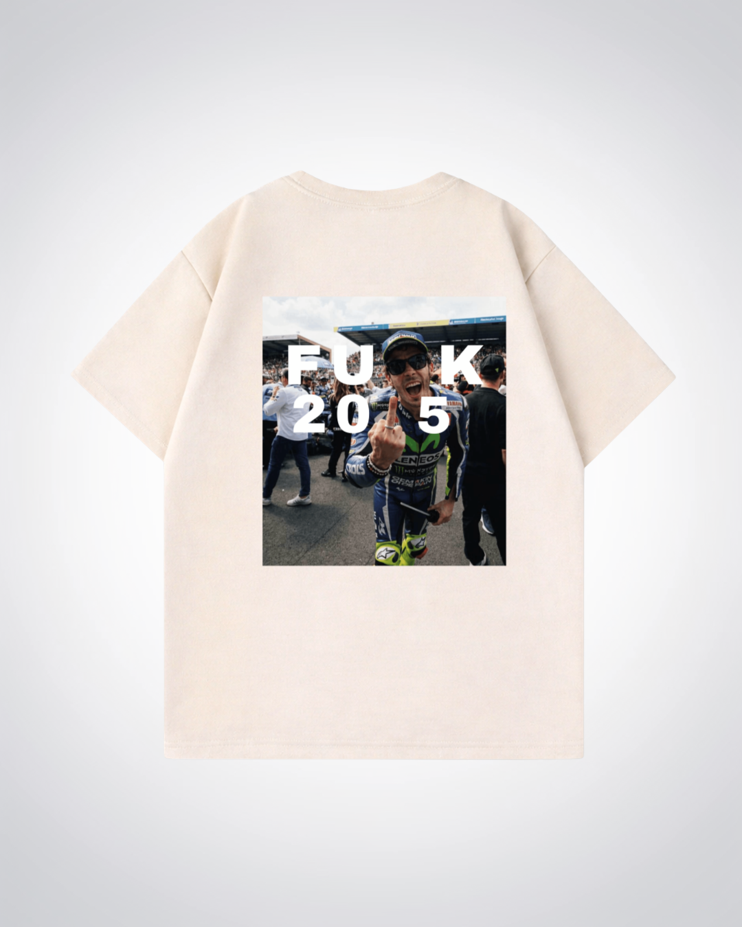 Oversized Shirt - Beige Back (Designed)