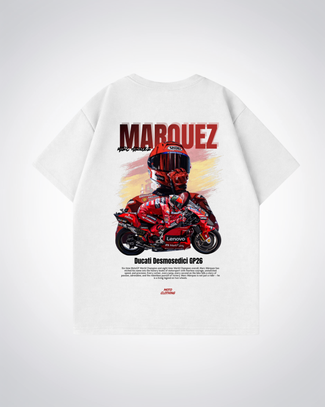 Marquez Oversized Shirt - White Back (Designed)