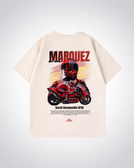 Marquez Oversized Shirt - Beige Back (Designed)