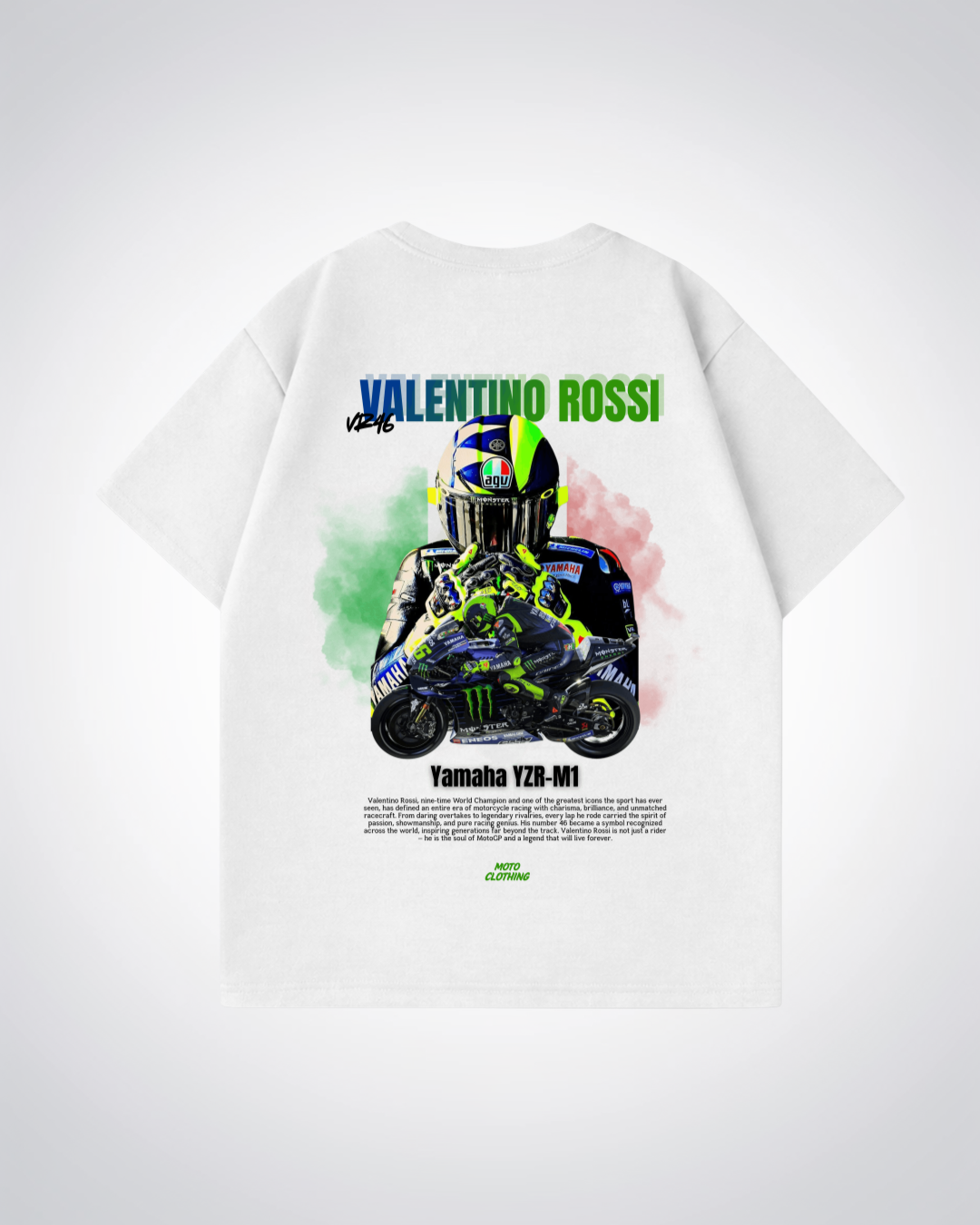 Valentino Rossi Oversized Shirt - White Back (Designed)