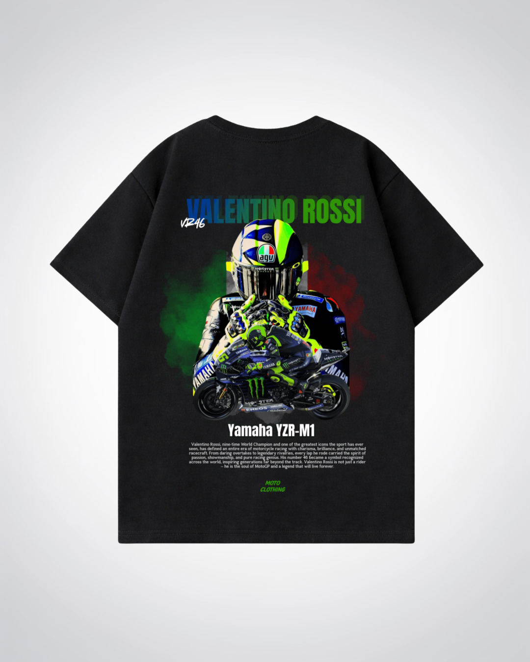 Valentino Rossi Oversized Shirt - Black Back (Designed)