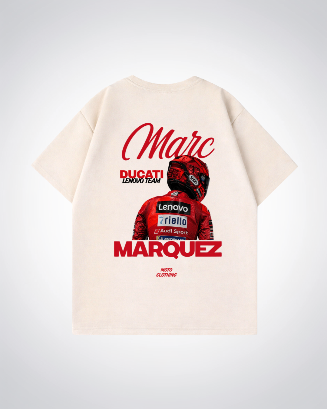 Marquez Racing Oversized Shirt - Beige Back (Designed)
