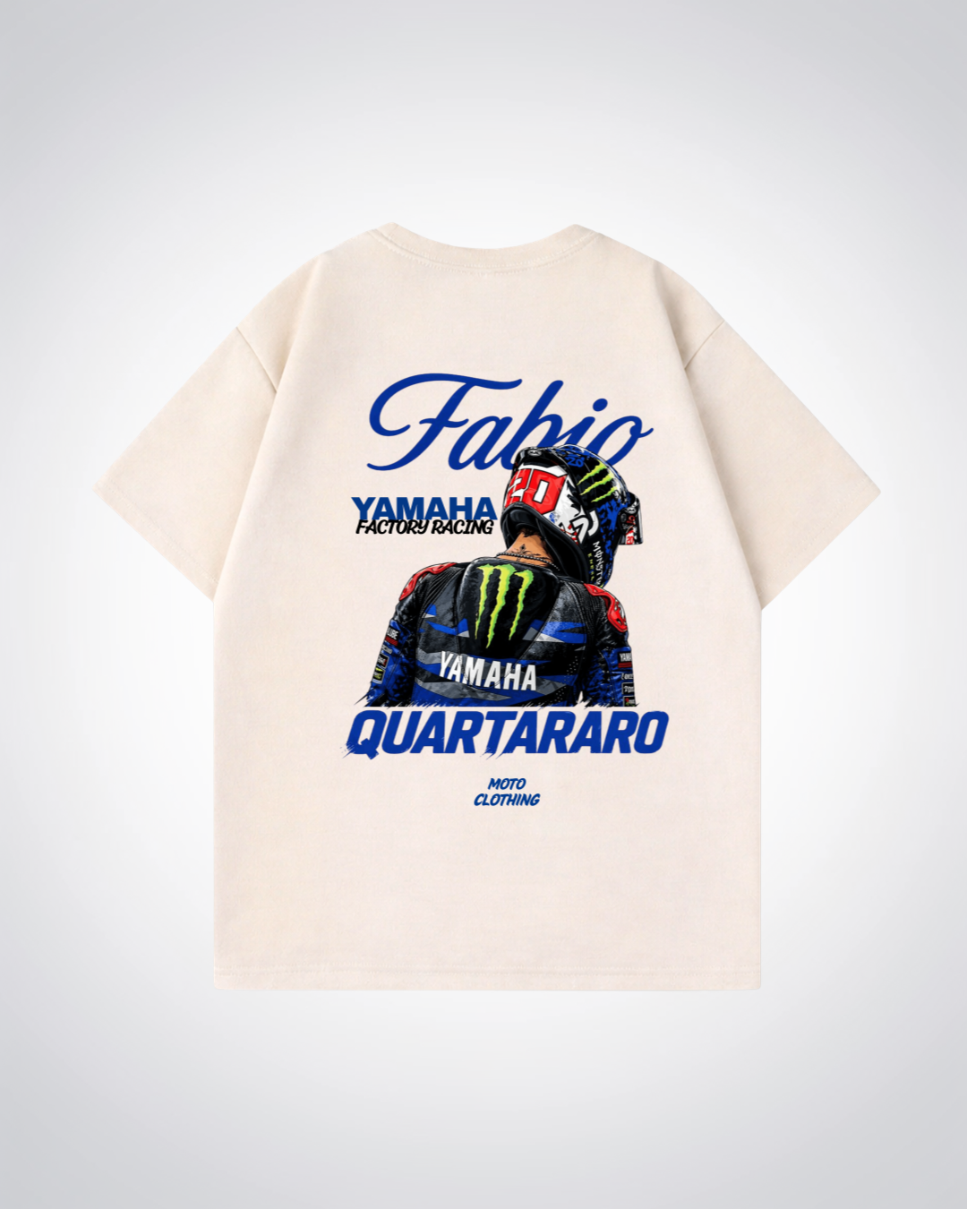 Quartararo Racing Oversized Shirt - Beige Back (Designed)