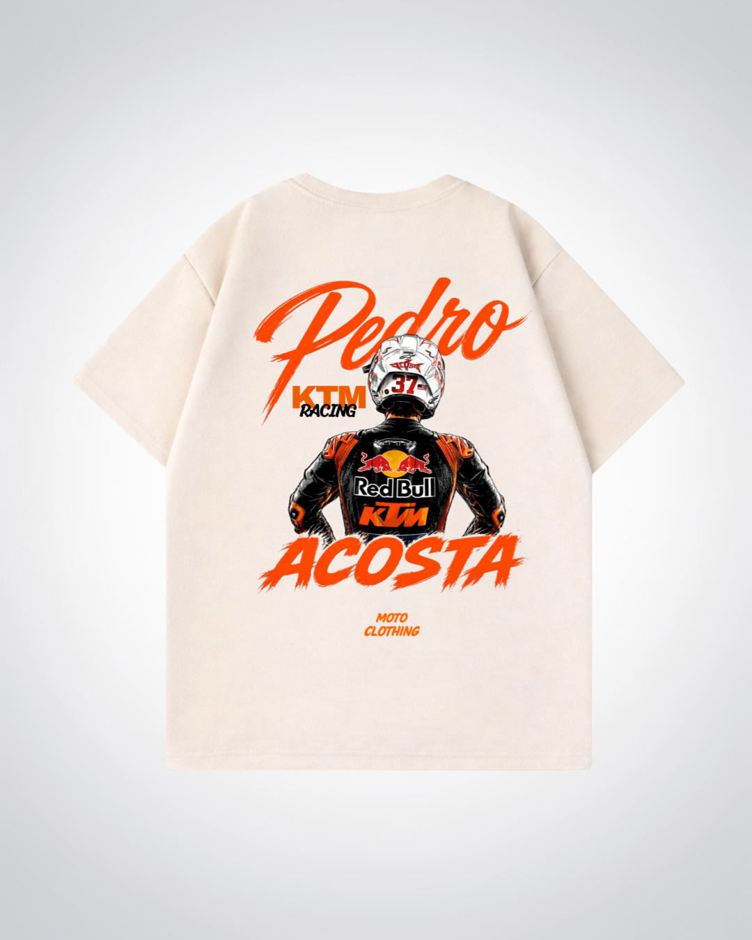 Acosta Racing Oversized Shirt - Beige Back (Designed)