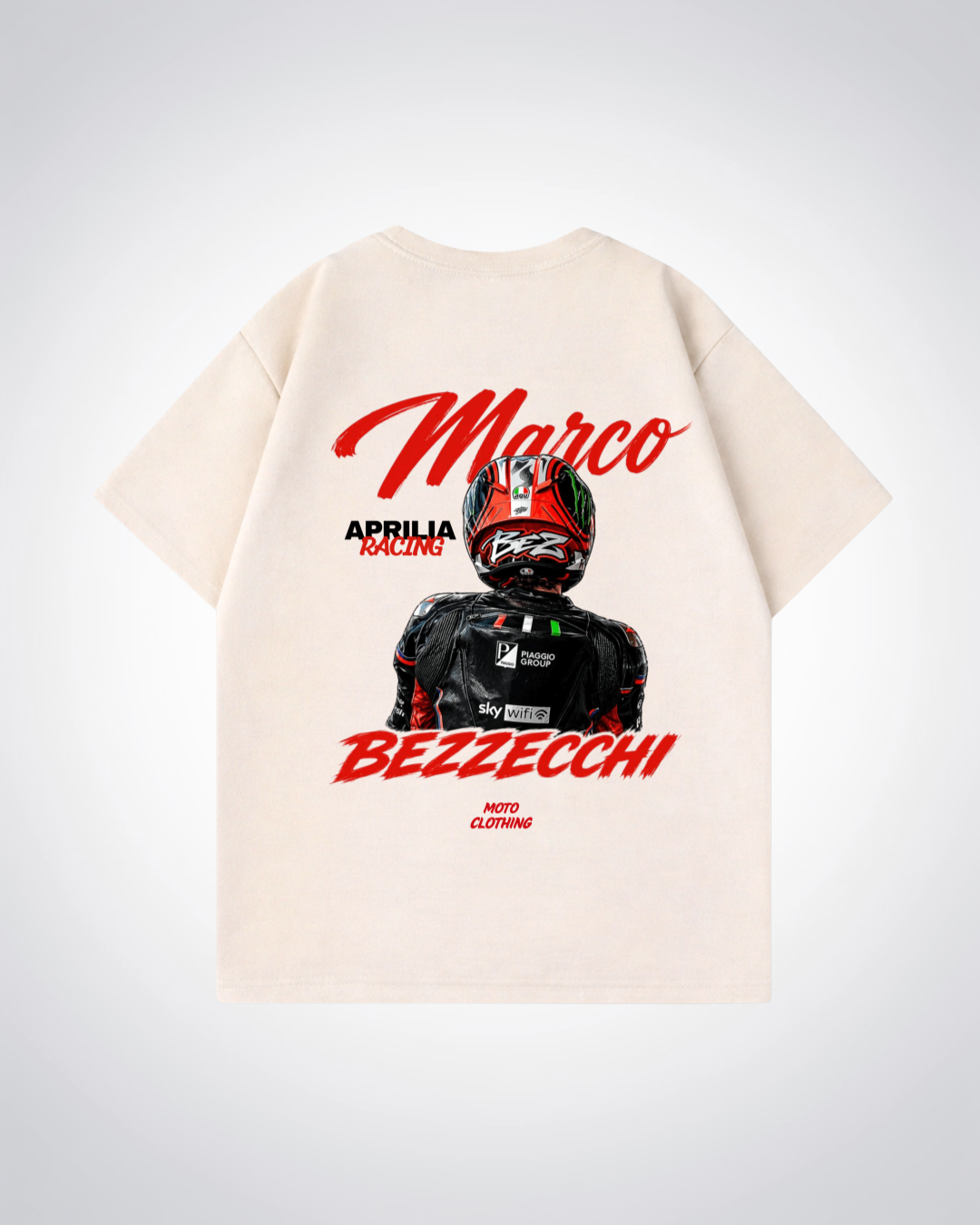 Bezzecchi Racing Oversized Shirt - Beige Back (Designed)