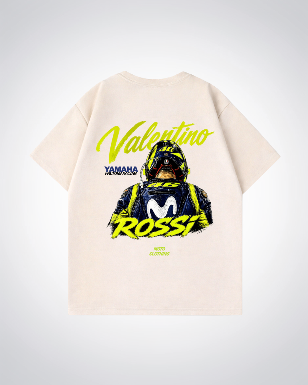 Rossi Racing Oversized Shirt - Beige Back (Designed)