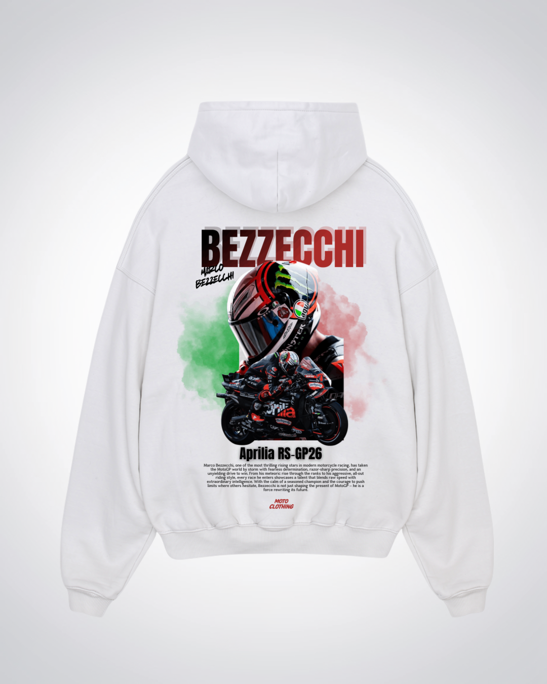 Bezzecchi Oversized Hoodie - White Back (Designed)