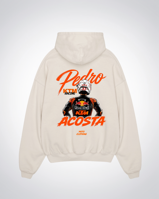 Acosta Racing Oversized Hoodie - Beige Back (Designed)