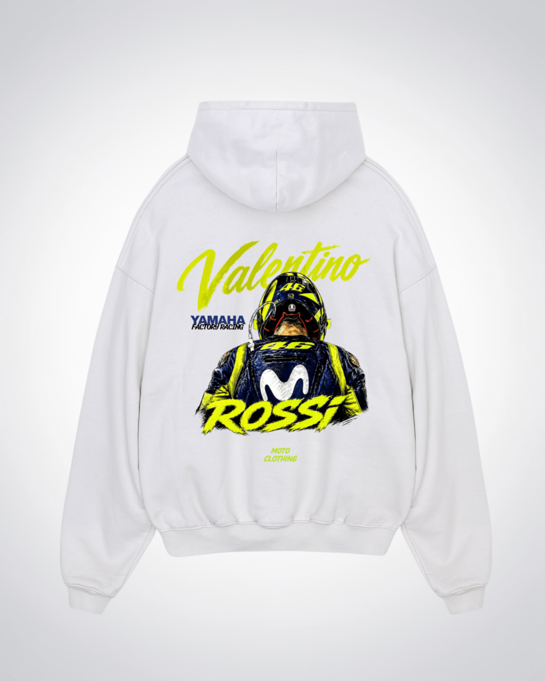  Rossi Racing Oversized Hoodie - White Back (Designed)