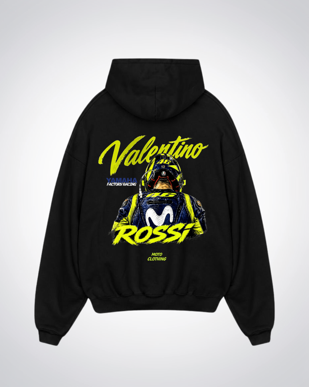  Rossi Racing Oversized Hoodie - Black Back (Designed)