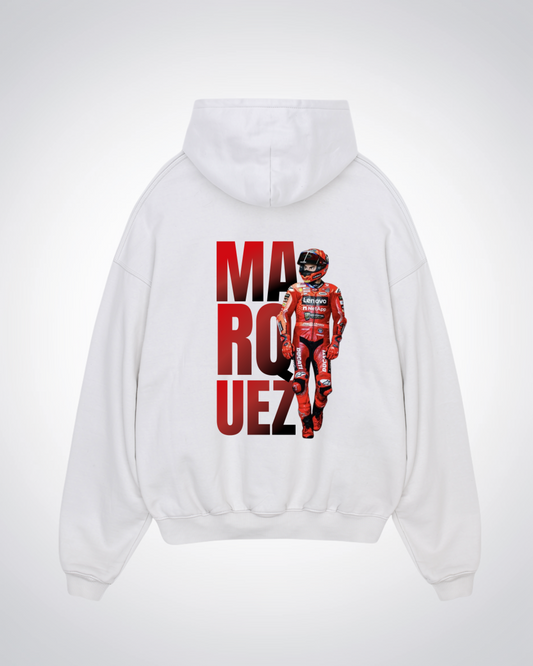 Marquez Oversized Hoodie - White Back (Designed)