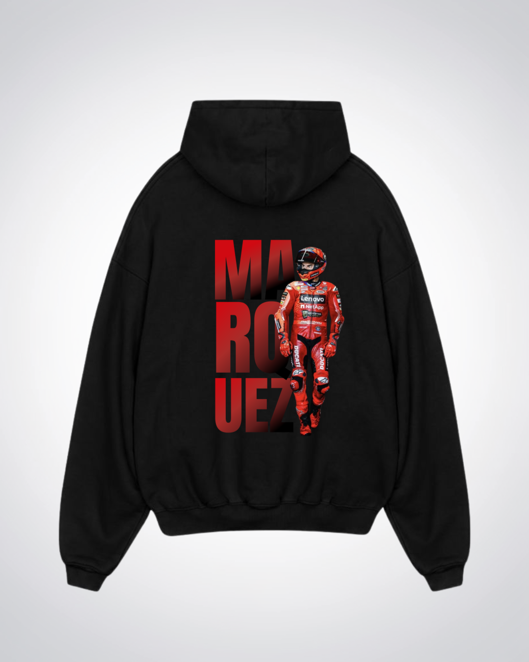 Marquez Oversized Hoodie - Black Back (Designed)