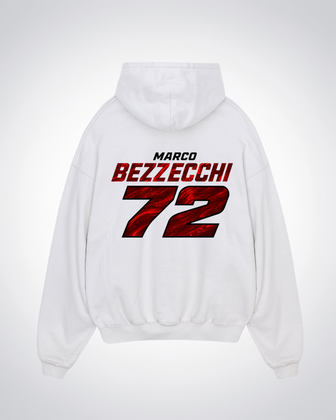 Bezzecchi Trikot Oversized Hoodie - White Back (Designed)