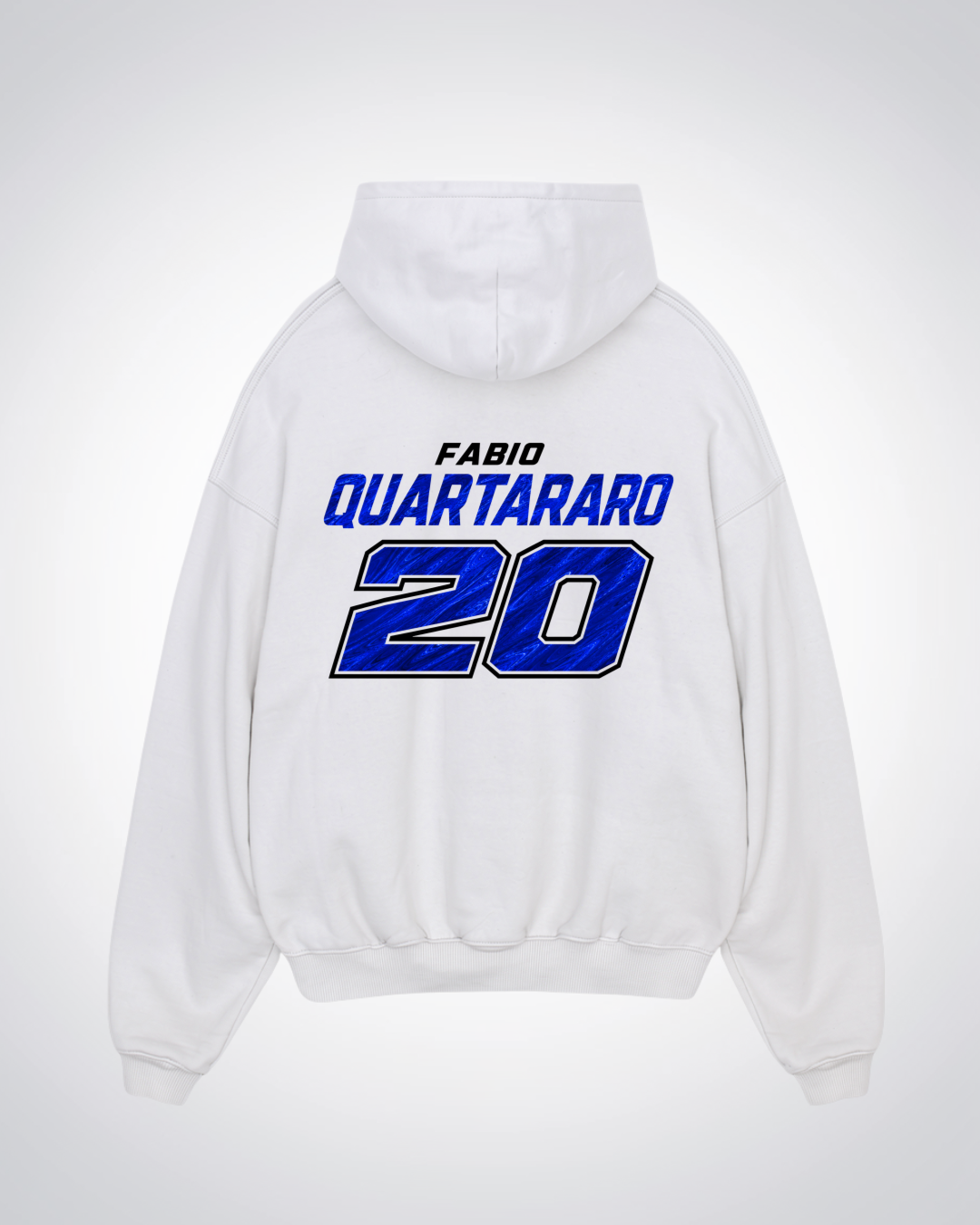 Quartararo Trikot Oversized Hoodie - White Back (Designed)
