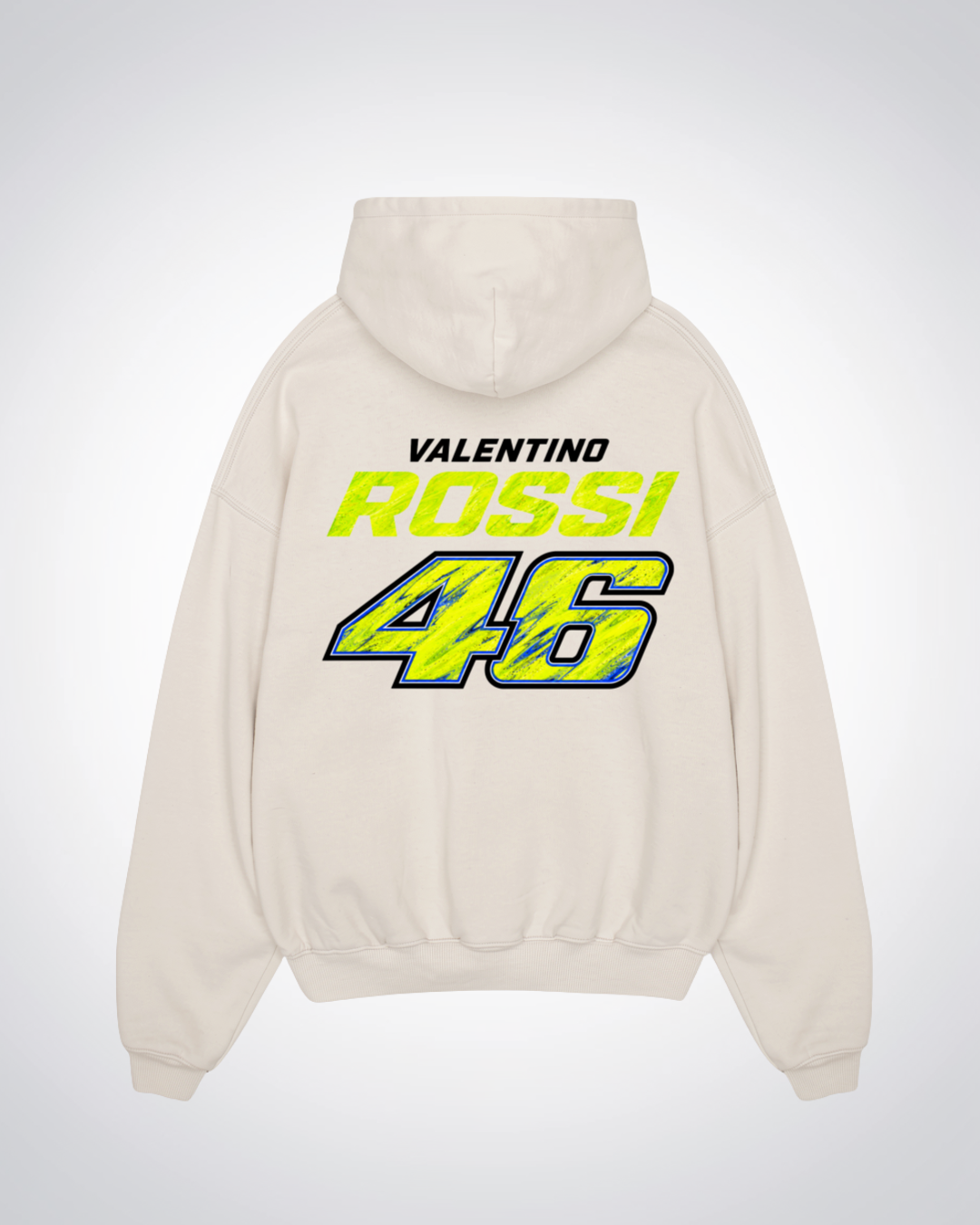 Rossi Trikot Oversized Hoodie - Beige Back (Designed)