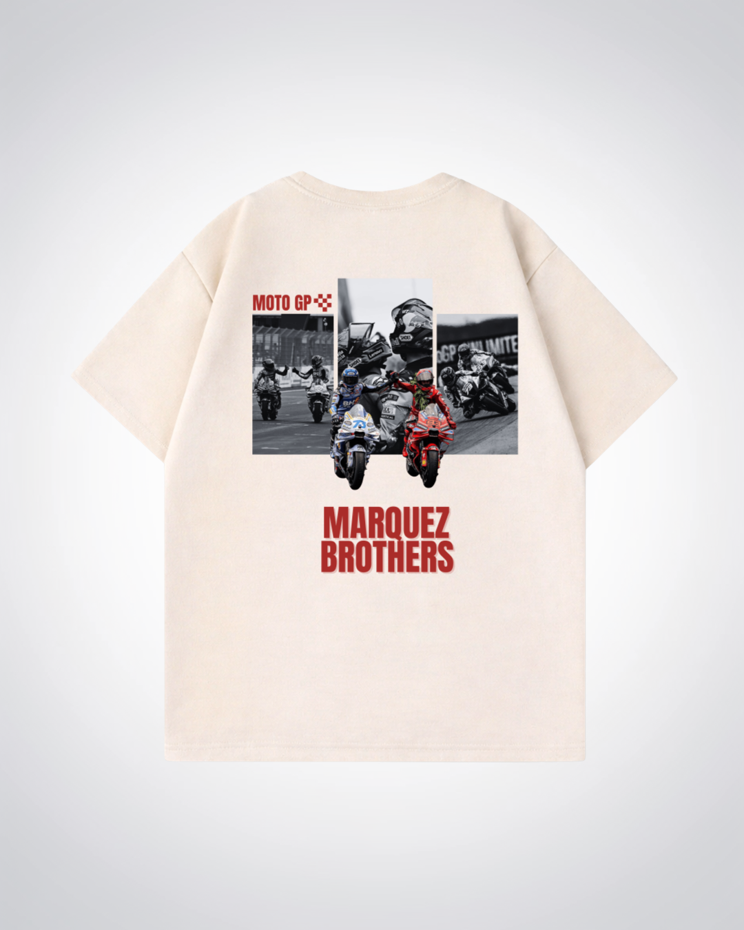 Marquez Brothers Oversized Shirt - Beige Back (Designed)