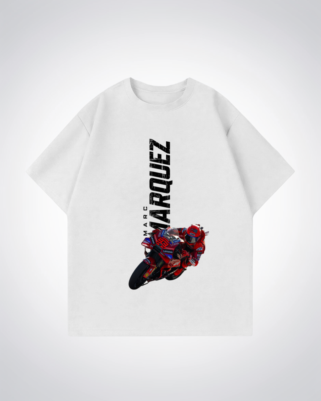 Marquez Street Style Oversized Shirt - White Front (Designed)