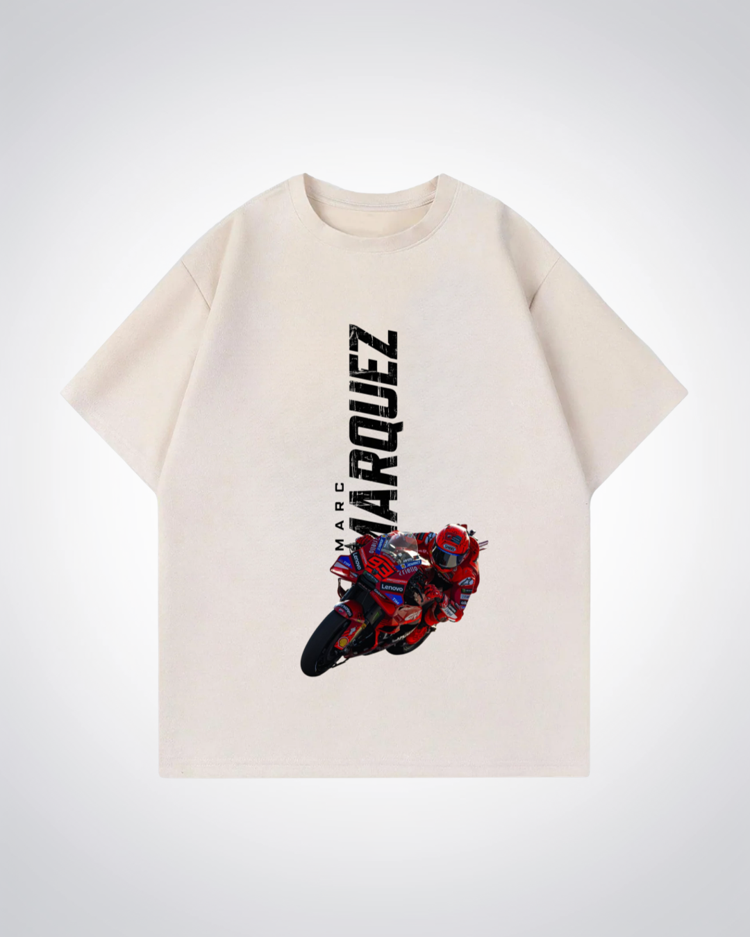 Marquez Street Style Oversized Shirt - Beige Front (Designed)