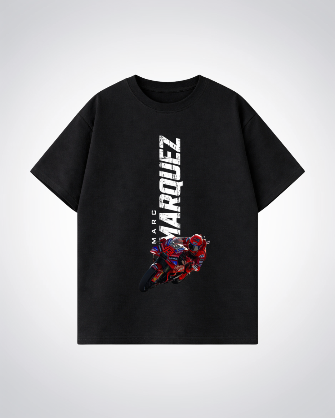Marquez Street Style Oversized Shirt - Black Front (Designed)