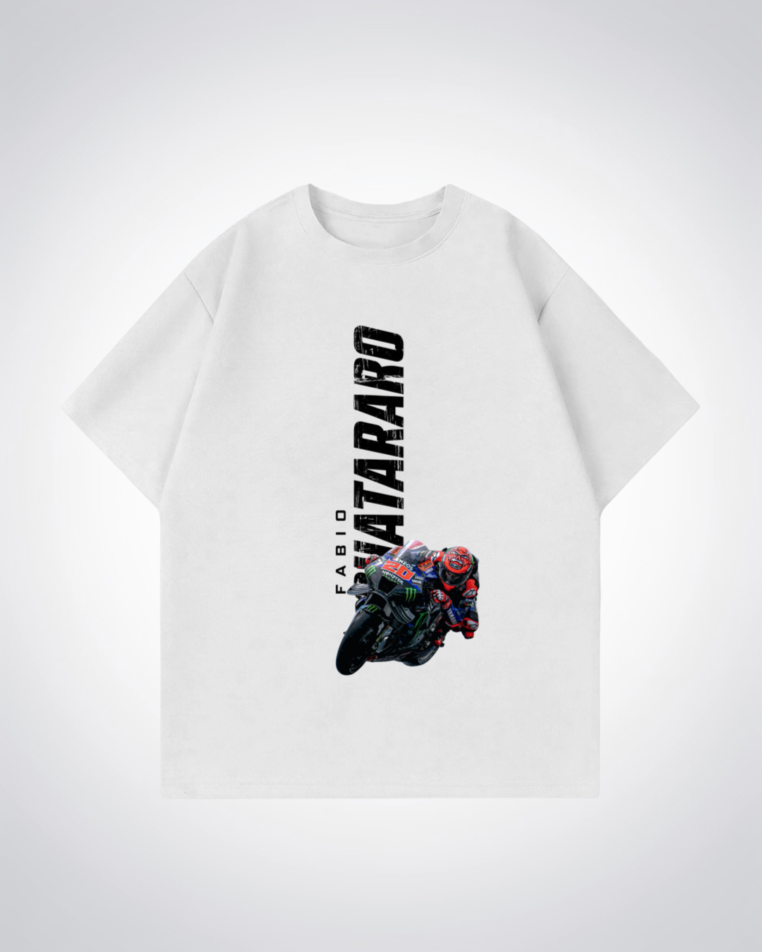 Quatararo Street Style Oversized Shirt - White Front (Designed)