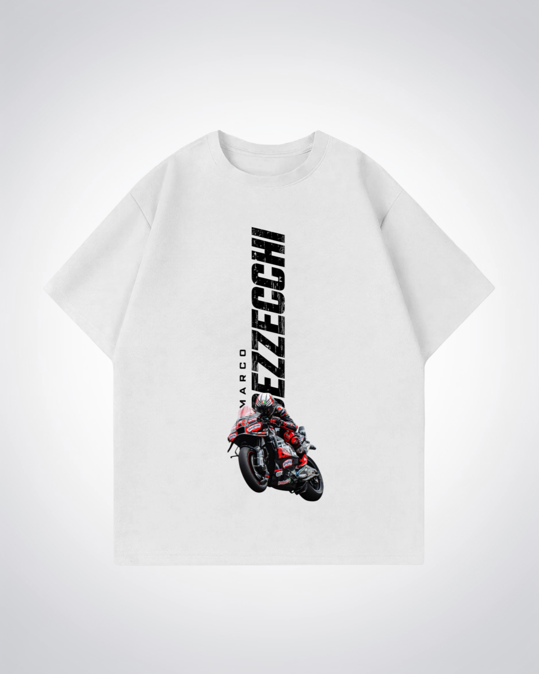 Bezzecchi Street Style Oversized Shirt - White Front (Designed)