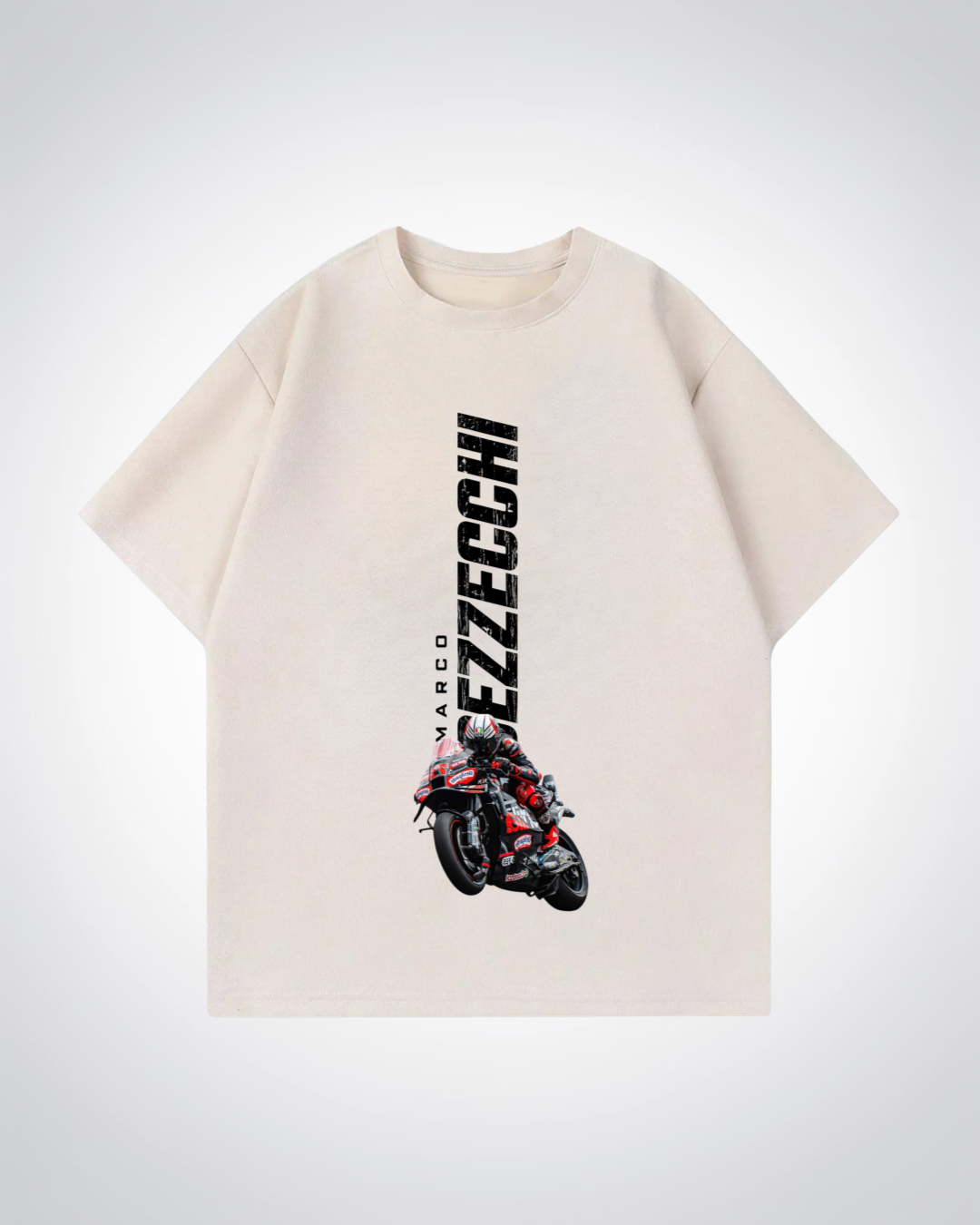Bezzecchi Street Style Oversized Shirt - Beige Front (Designed)