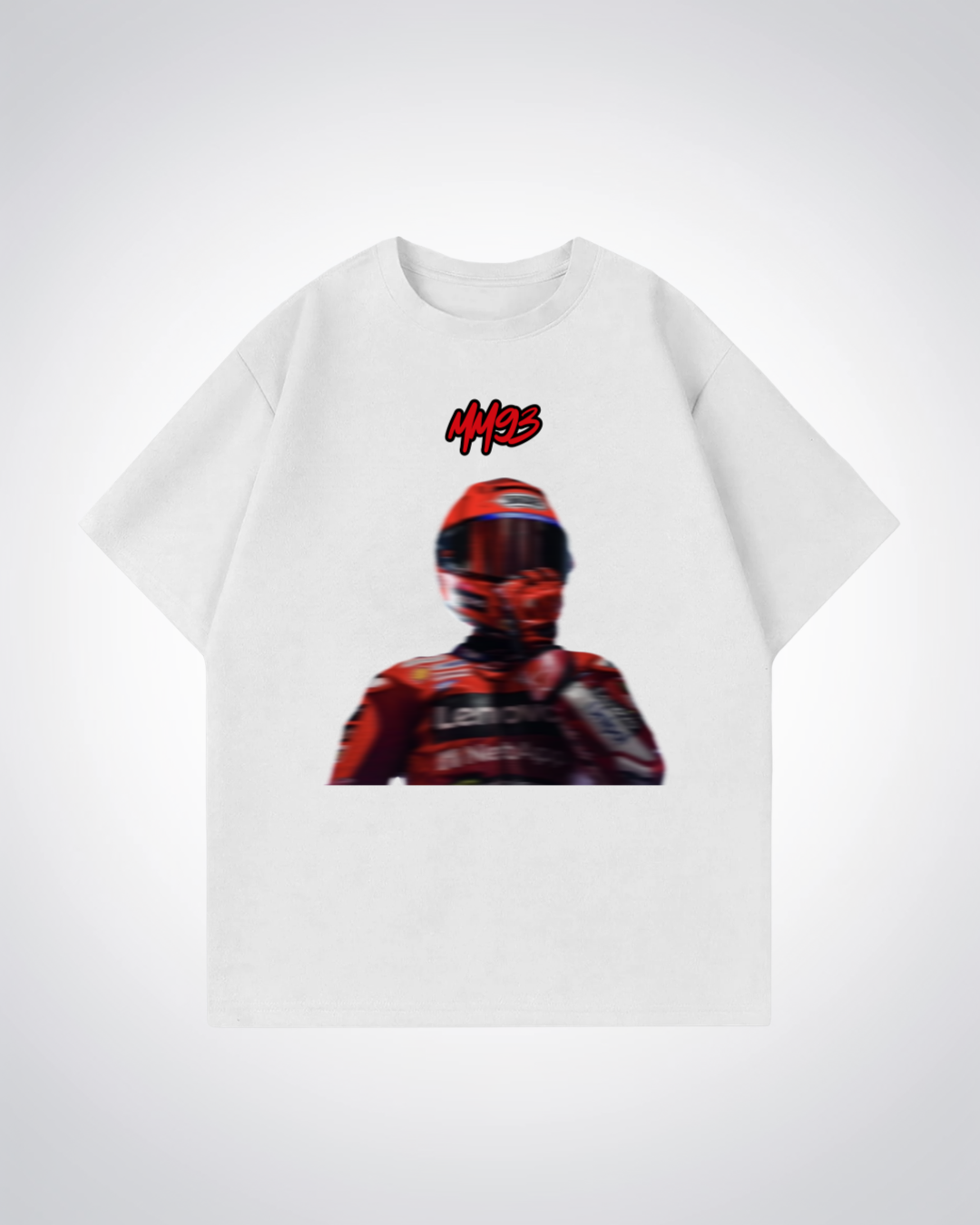 MM93 Blured Oversized Shirt - White Front (Designed)