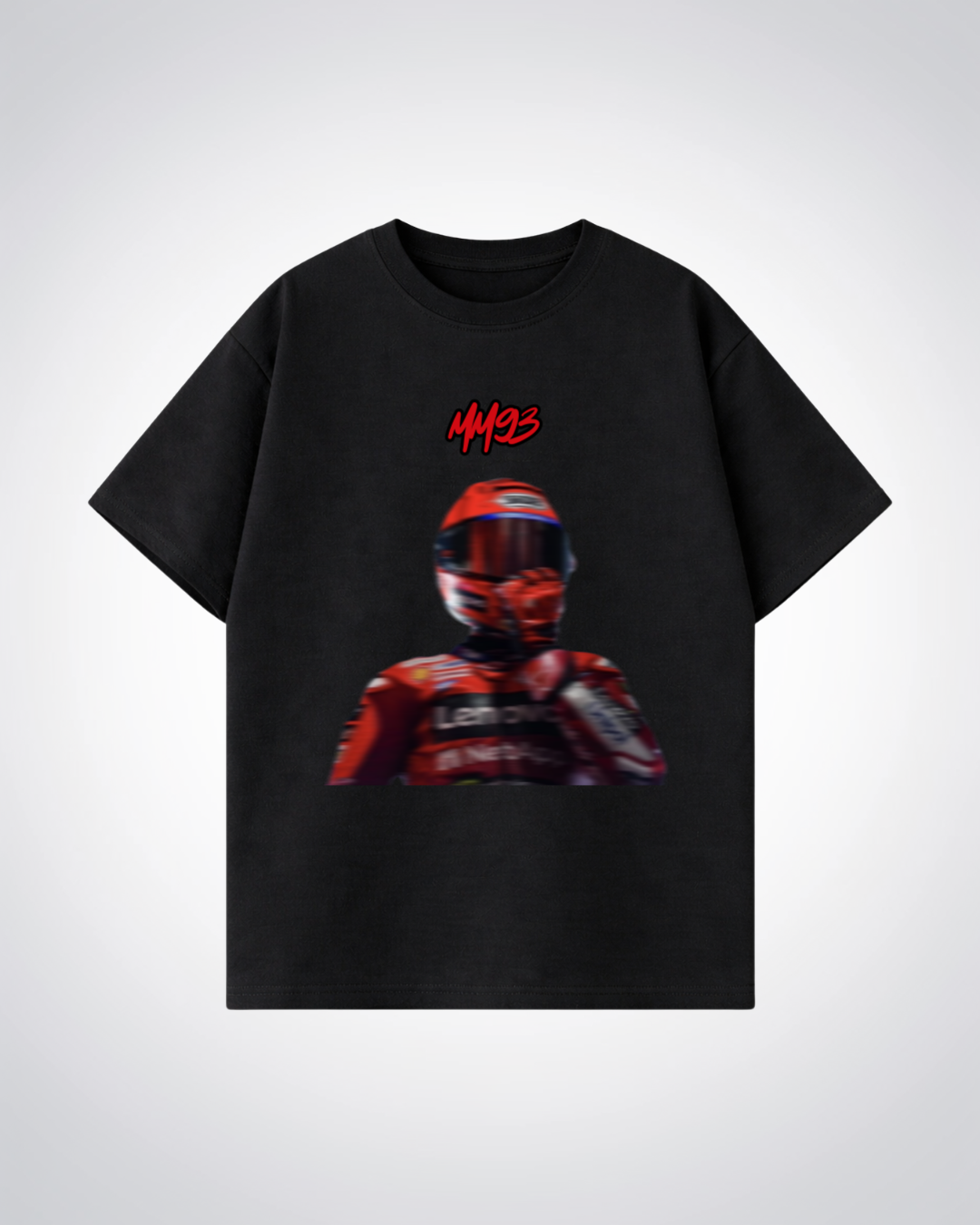 MM93 Blured Oversized Shirt - Black Front (Designed)