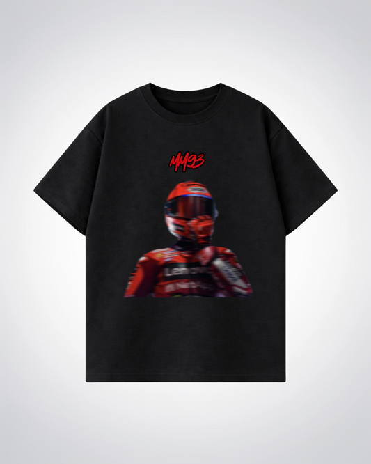 MM93 Blured Oversized Shirt - Black Front (Designed)