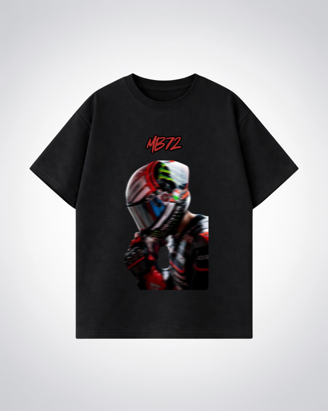 MB72 Blured Oversized Shirt - Black Front (Designed)
