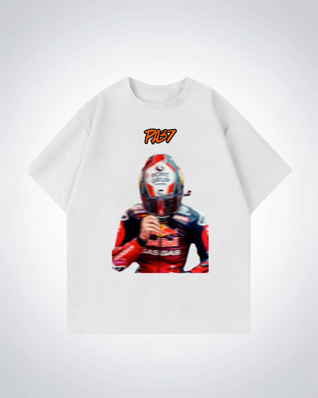 PA37 Blured Oversized Shirt - White Front (Designed)