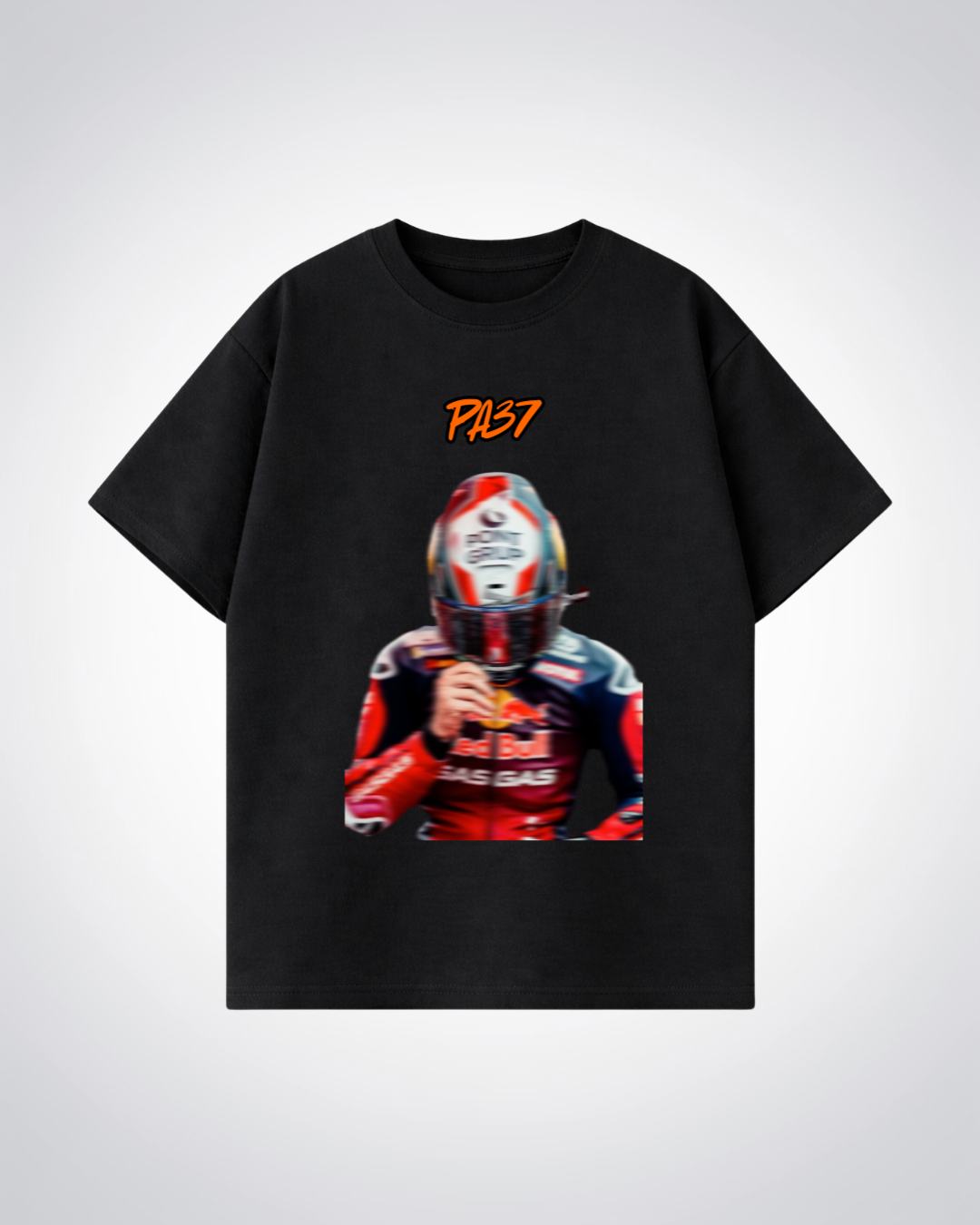 PA37 Blured Oversized Shirt - Black Front (Designed)